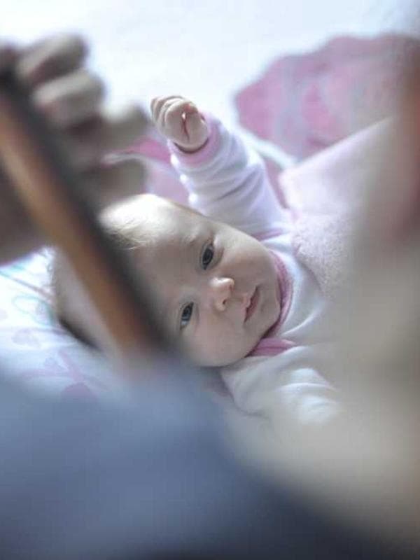 A vintage record player with a vinyl spinning